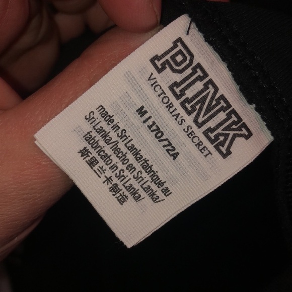 Pink Victoria’s Secret silver/black leggings size medium mid/high waist pants​ - Picture 6 of 6